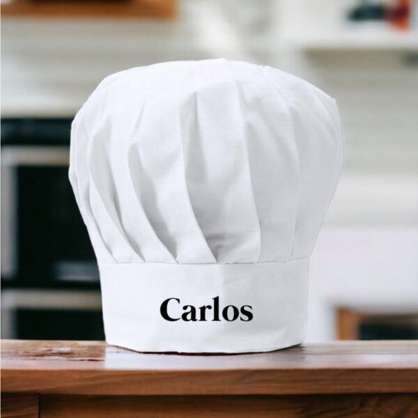 Gorro de Cocina Blanco tipo Francés Personalizado