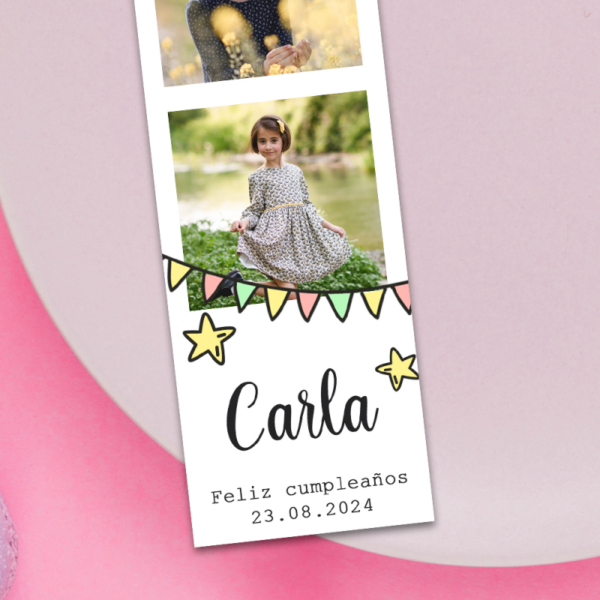 Imán Personalizado 3 Fotos para Cumpleaños