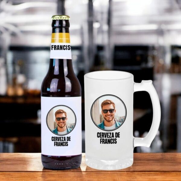 Pack Jarra y Botellín de Cerveza Personalizada...