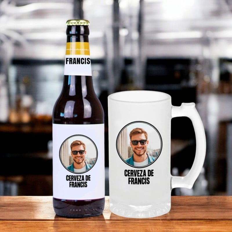 Pack Jarra y Botellín de Cerveza Personalizada...