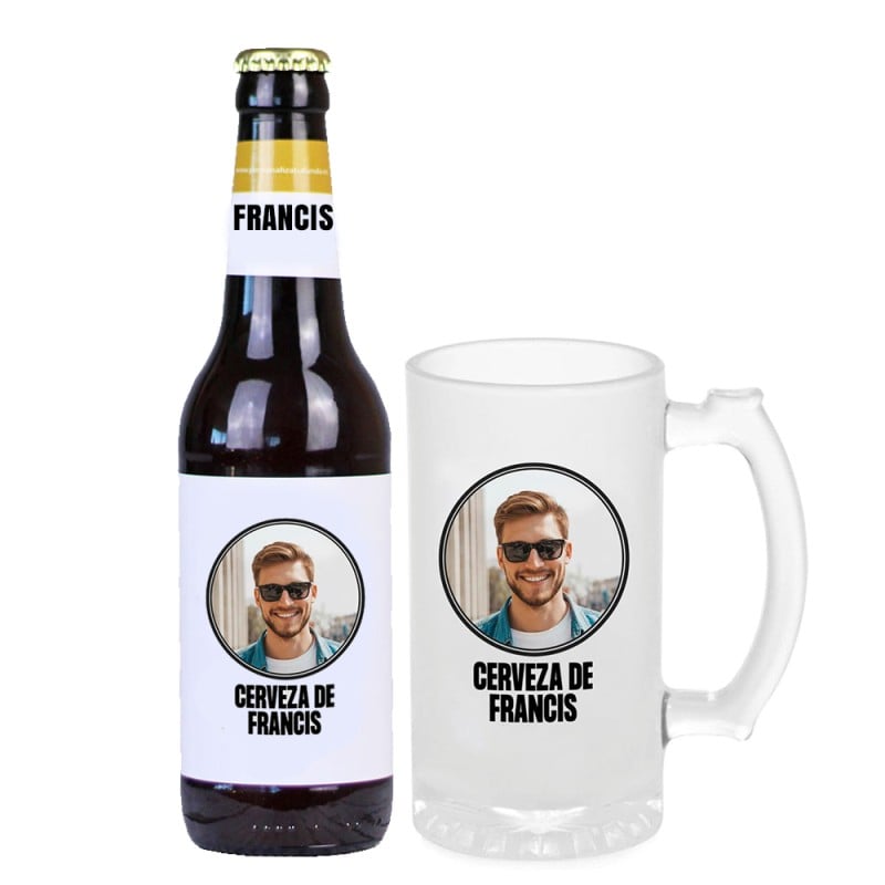 Pack Jarra y Botellín de Cerveza Personalizada... - Imagen 4