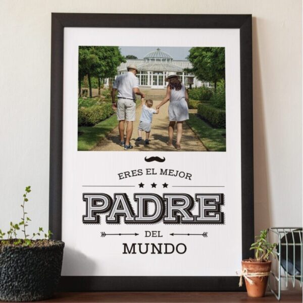 Lámina Personalizada Con Foto El Mejor Padre...