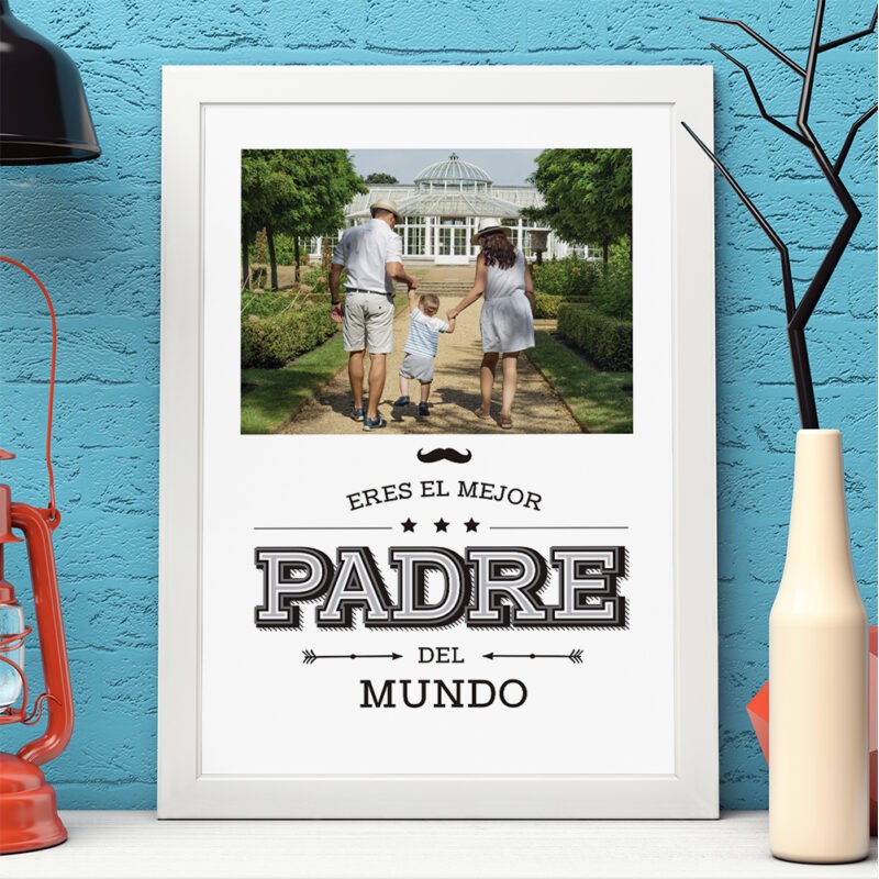 Lámina Personalizada Con Foto El Mejor Padre... - Imagen 2