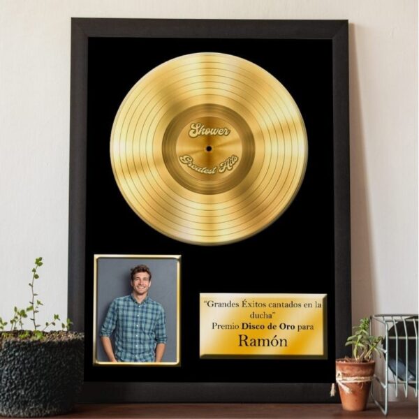 Lámina Personalizada Disco de Oro