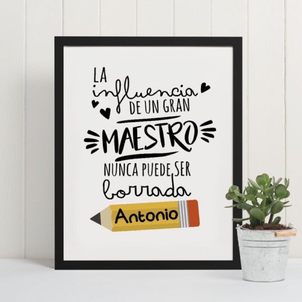 Lámina Personalizada Gran Maestra o Maestro