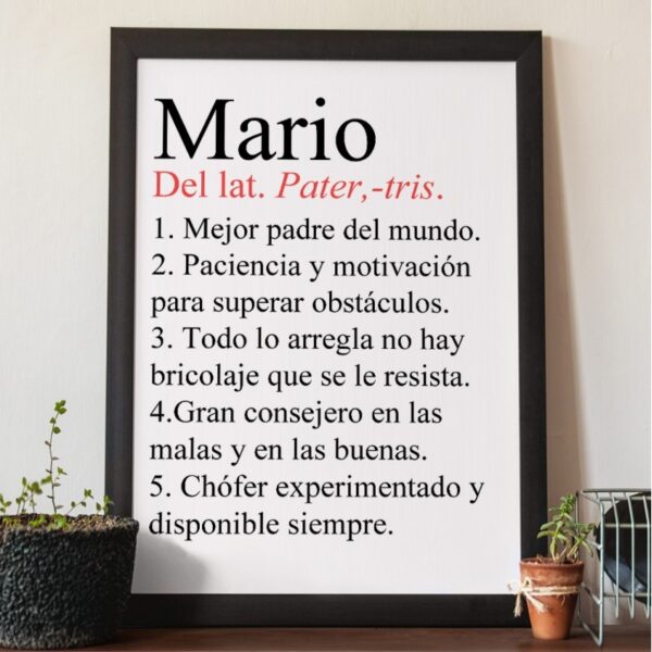 Lámina Personalizada Mejor Padre del Mundo