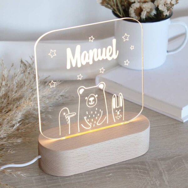 Lámpara Led Personalizada Osito