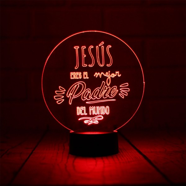 Lámpara Luminosa Personalizada Mejor Padre del... - Imagen 4