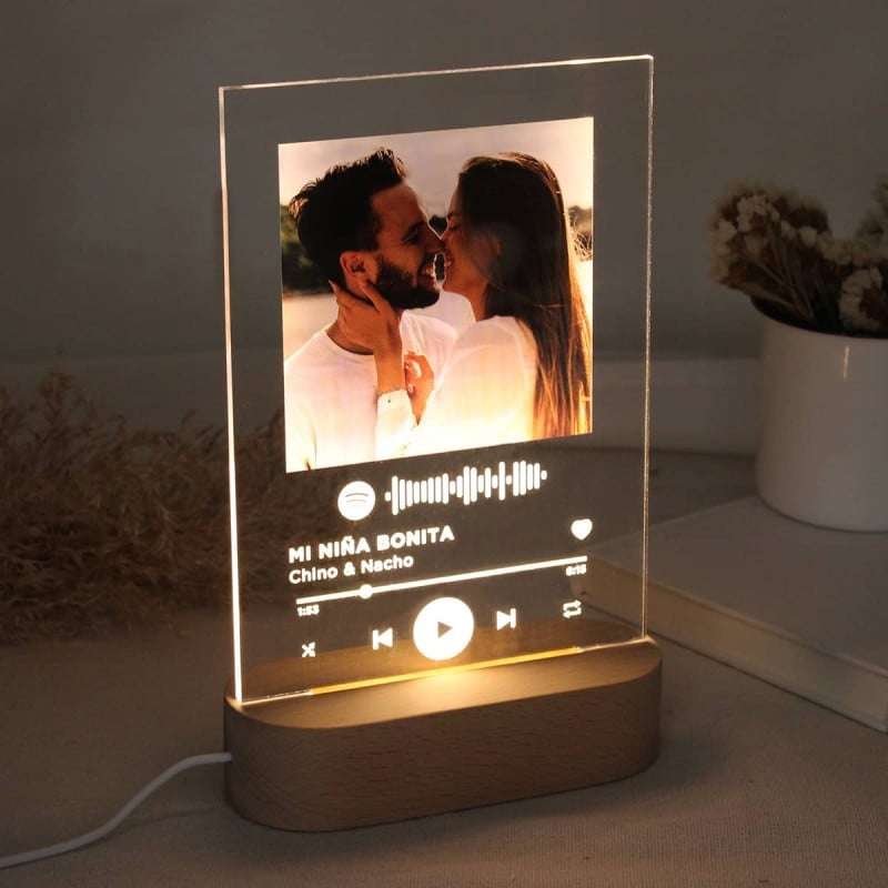 Lámpara Personalizada Código Canción