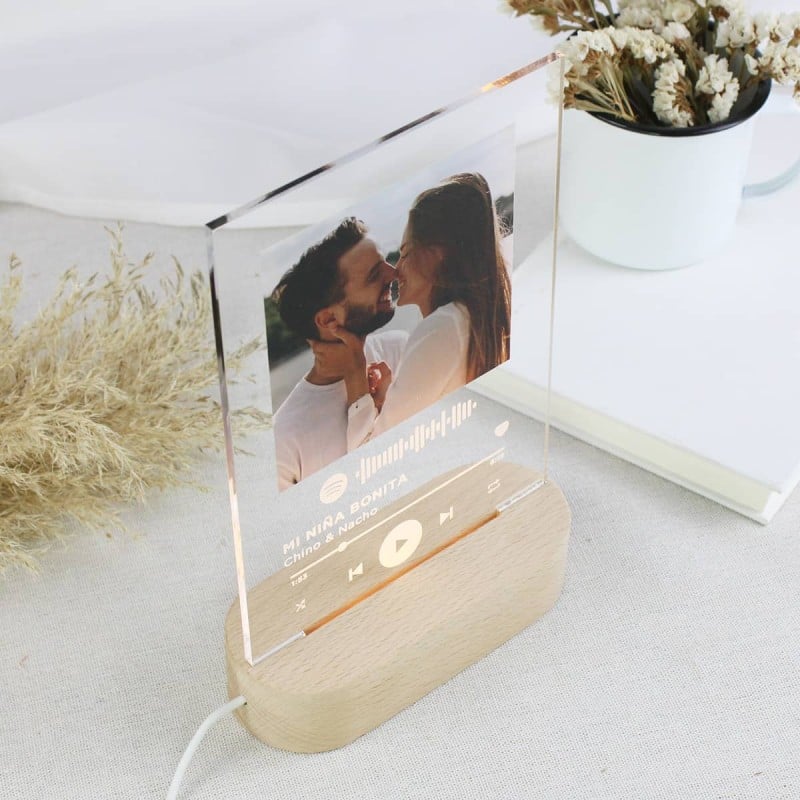 Lámpara Personalizada Código Canción - Imagen 4