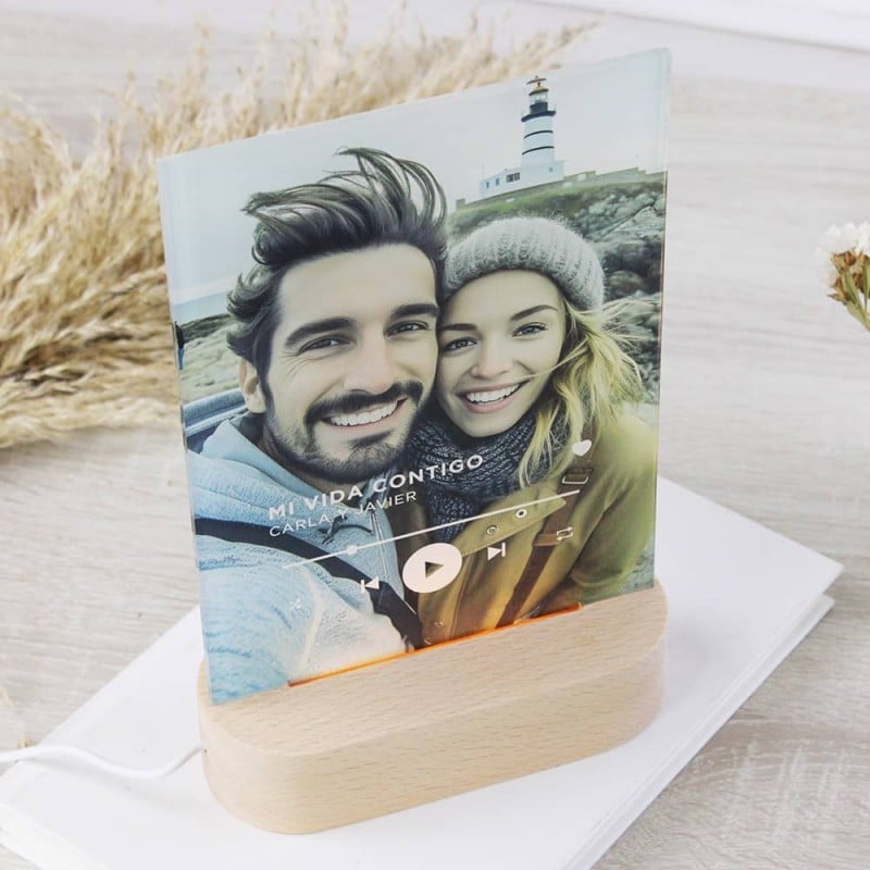 Lámpara Personalizada Foto y Texto con Base de... - Imagen 6