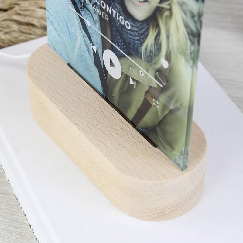 Lámpara Personalizada Foto y Texto con Base de... - Imagen 7