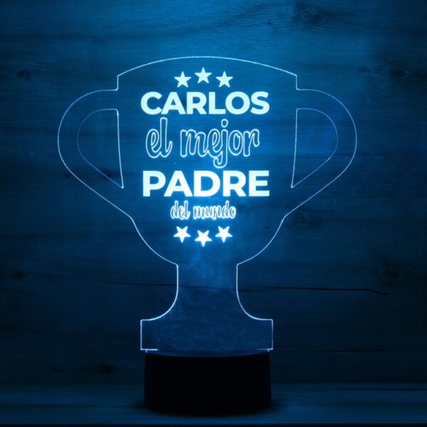 Lámpara Personalizada El Mejor Padre del Mundo