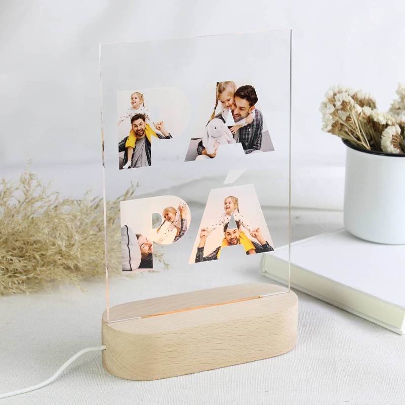 Lámpara Personalizada Fotos PAPÁ - Imagen 2