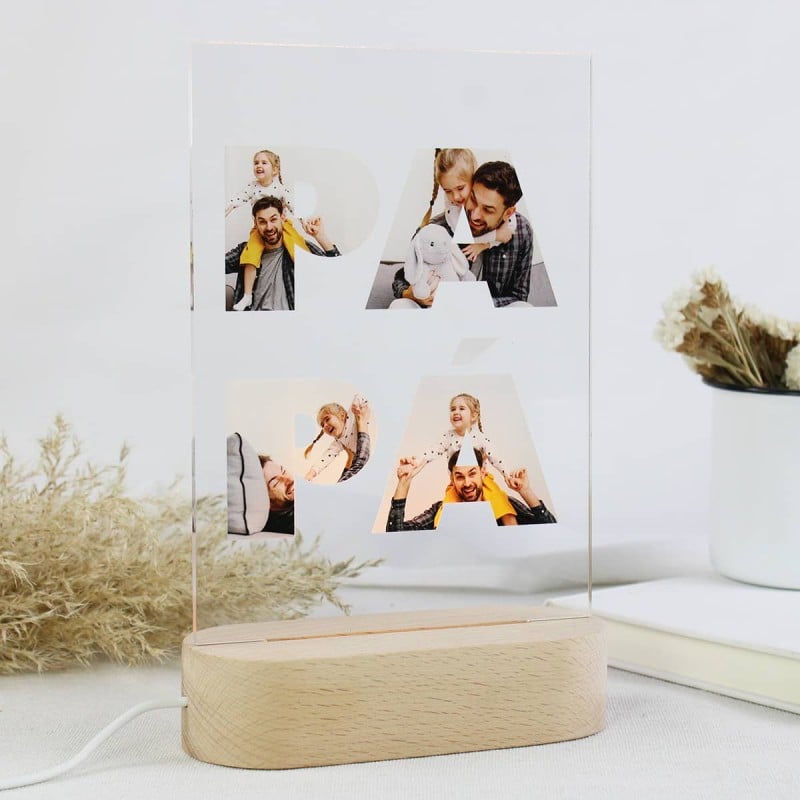 Lámpara Personalizada Fotos PAPÁ - Imagen 3