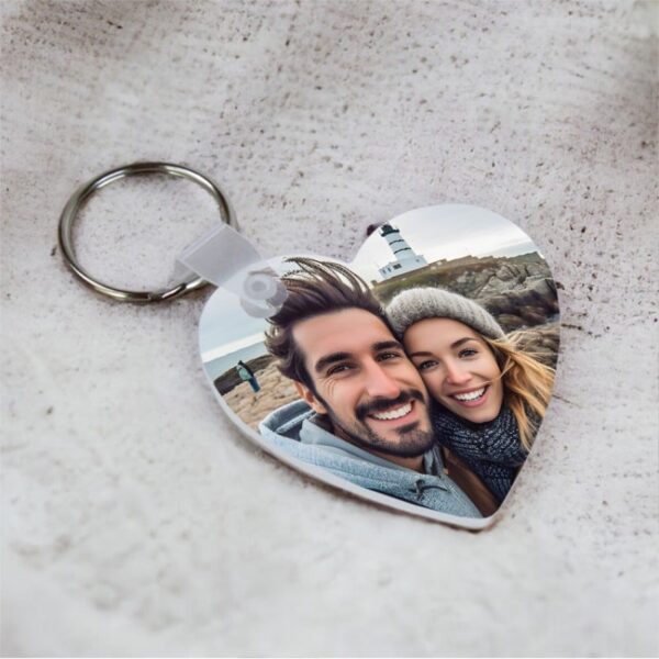 LLavero corazón a una cara personalizado