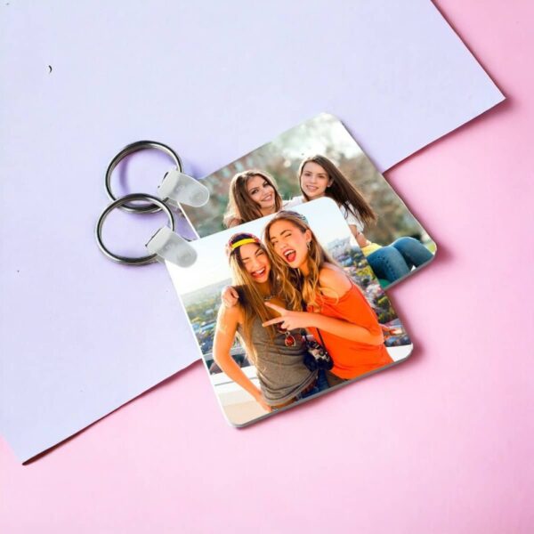 Llavero cuadrado a dos caras personalizado