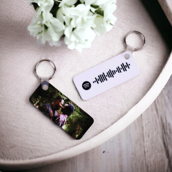 LLavero Personalizado con Foto y Código Spotify
