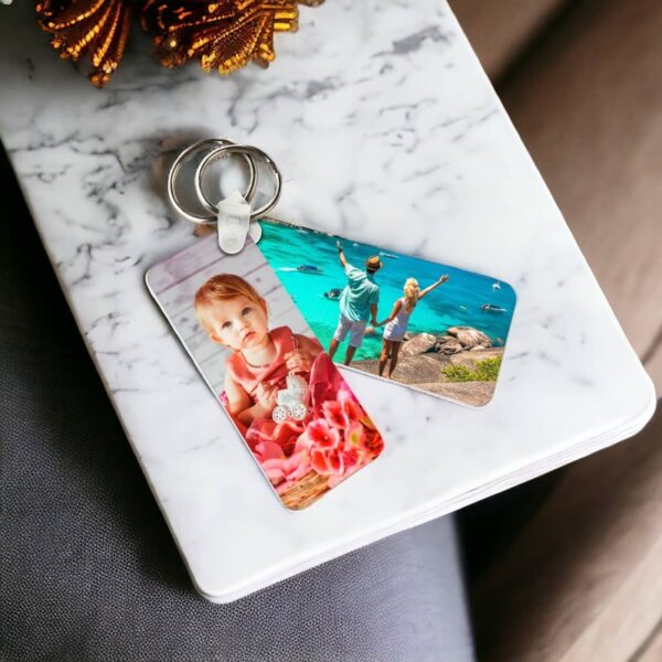 LLavero rectangular a dos caras personalizado