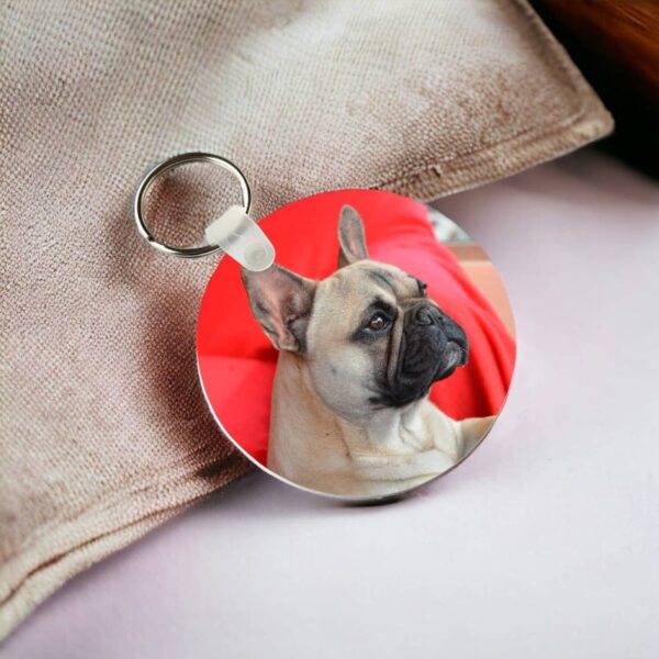 LLavero redondo a una cara personalizado