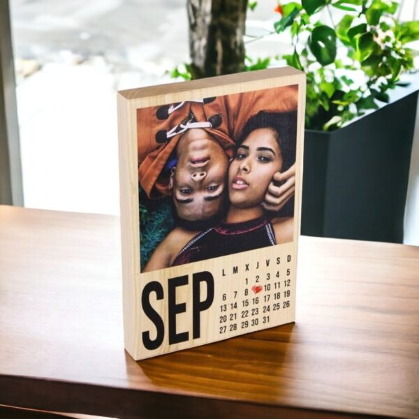 Madera Personalizada con Foto y Fecha