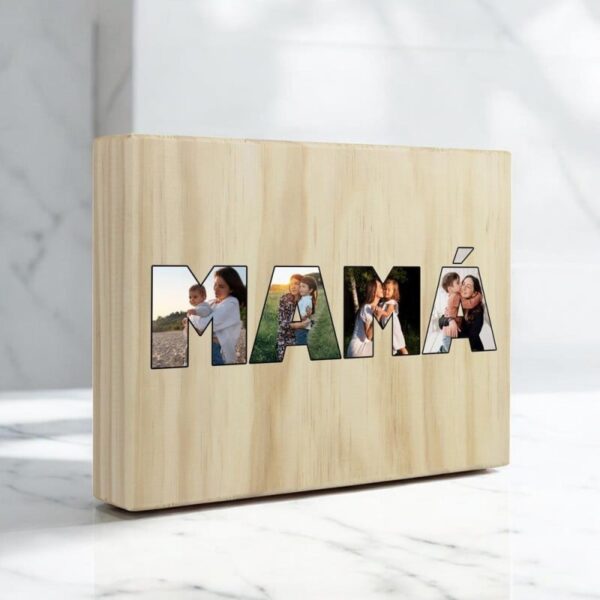 Madera Personalizada con Fotos MAMÁ