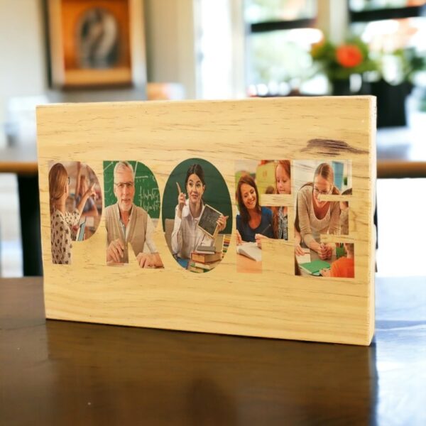 Madera Personalizada con Fotos PROFE