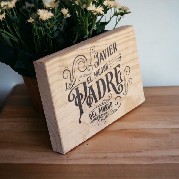 Madera Personalizada El Mejor Padre del Mundo