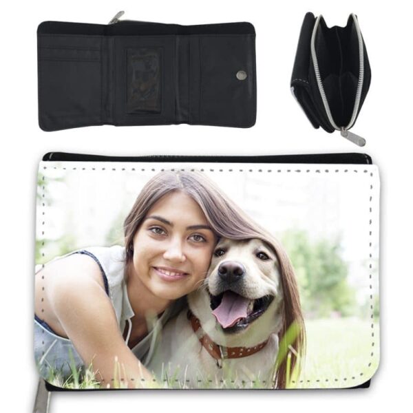 Monedero pequeño negro personalizado