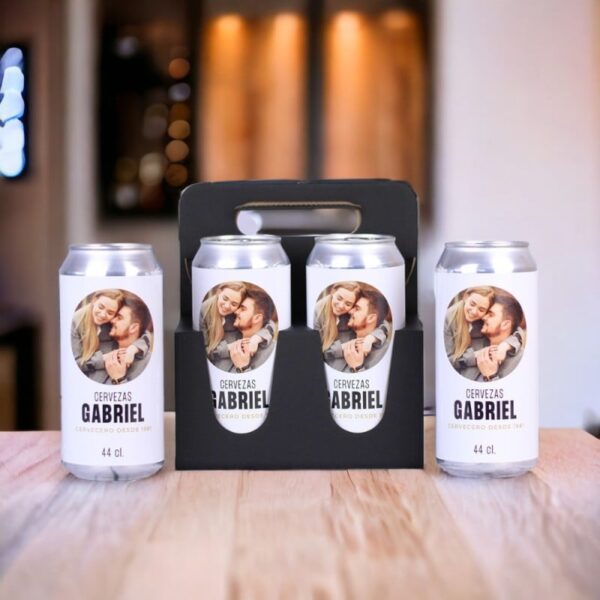 Pack 4 Latas de Cerveza Personalizada