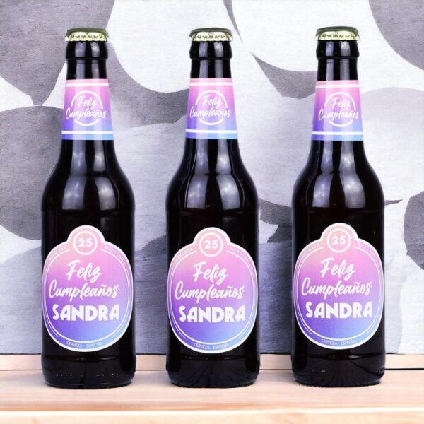 Pack 6 cervezas personalizadas Feliz Cumpleaños...