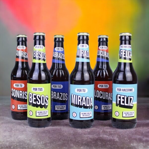Pack 6 Cervezas personalizadas Por 6 Razones