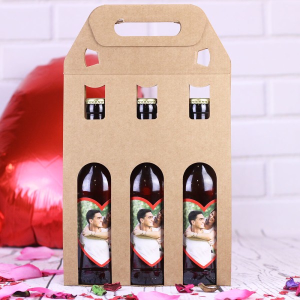 Pack Cervezas Personalizadas Corazón para Parejas