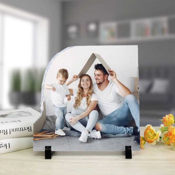 Piedra Pizarra con Foto Estilo Roto