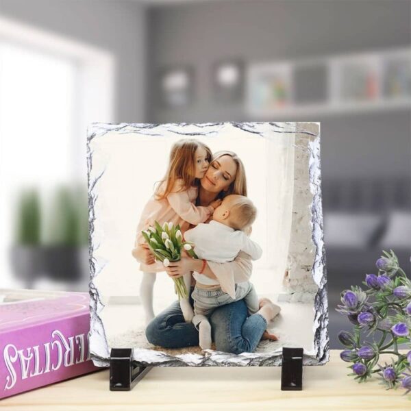 Piedra Pizarra Cuadrada Pequeña con Foto