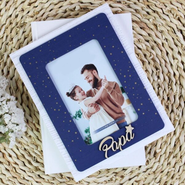Portafoto Personalizado Papá Estrellas