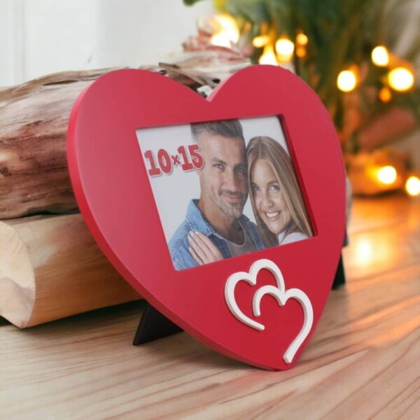 Portafotos personalizado con forma de corazón