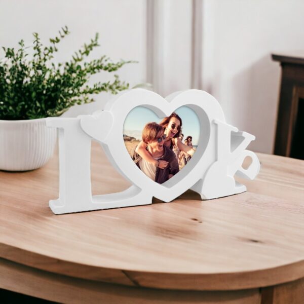 Portafotos personalizado LOVE (Blanco)