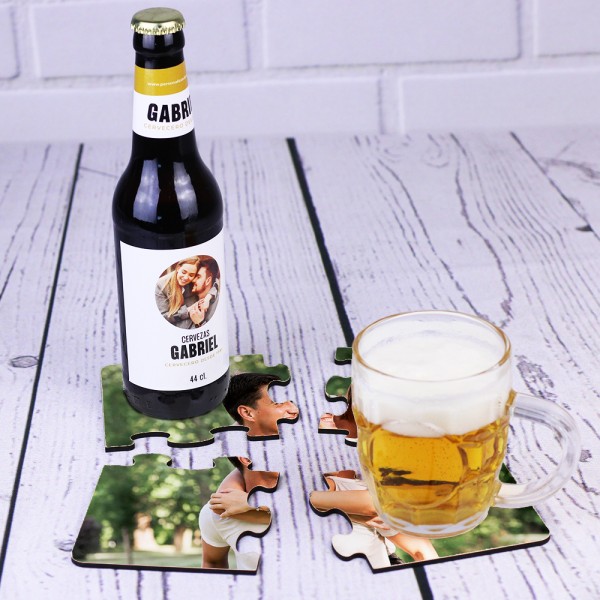 Posavasos Puzzle Personalizados 4 Piezas