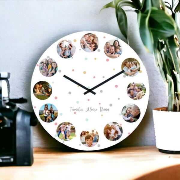 Reloj de Pared Personalizado con fotos