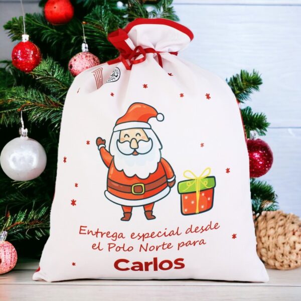 Saco para Regalos Personalizado Papá Noel