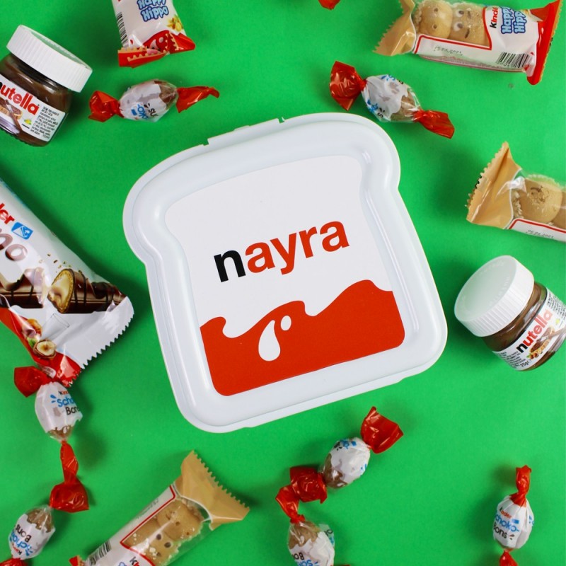 Sandwichera Kinder Personalizada con Nombre