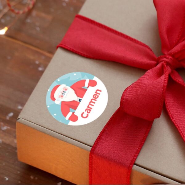 Set 10 Pegatinas con Nombre para Navidad