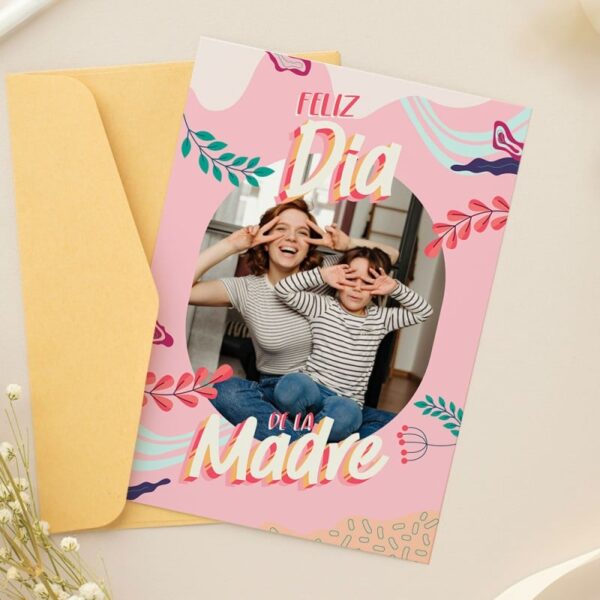 Tarjeta Personalizada con Foto Día de la Madre...