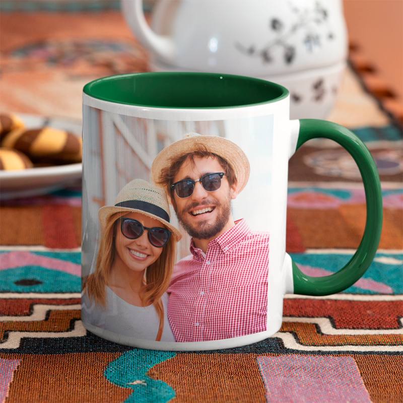 Taza Personalizada Verde Oscuro - Imagen 2
