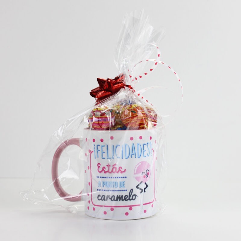 Taza personalizada con nombre Felicidades llena... - Imagen 4