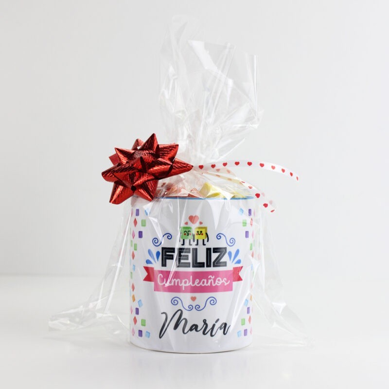 Taza personalizada con nombre Feliz Cumpleaños... - Imagen 3