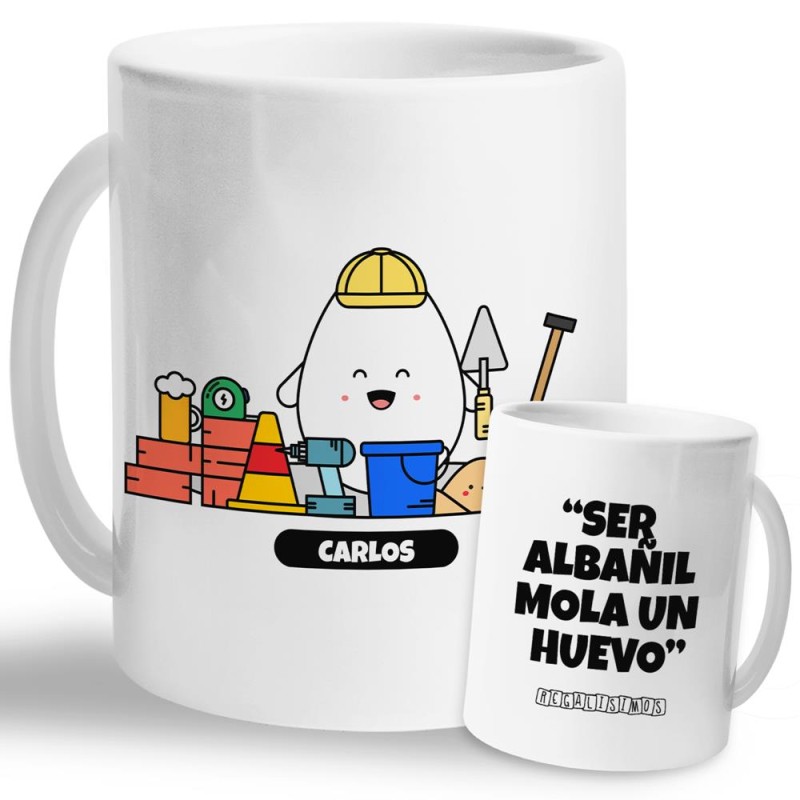 Taza Ser Albañil Mola un Huevo