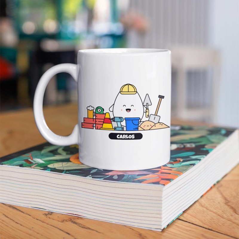 Taza Ser Albañil Mola un Huevo - Imagen 3