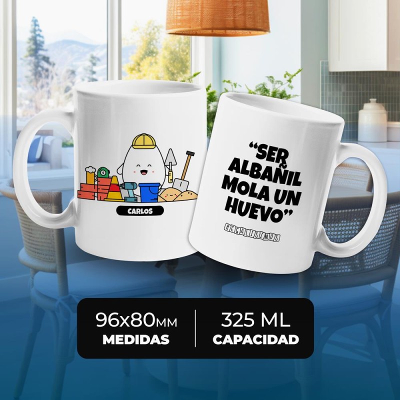 Taza Ser Albañil Mola un Huevo - Imagen 4